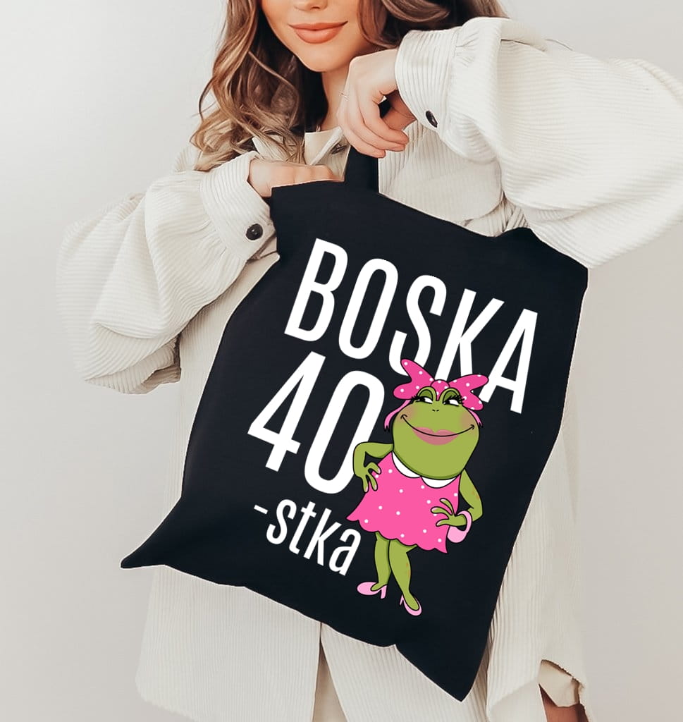 EKO TORBA na 40 urodziny boska 40-stka z żabą