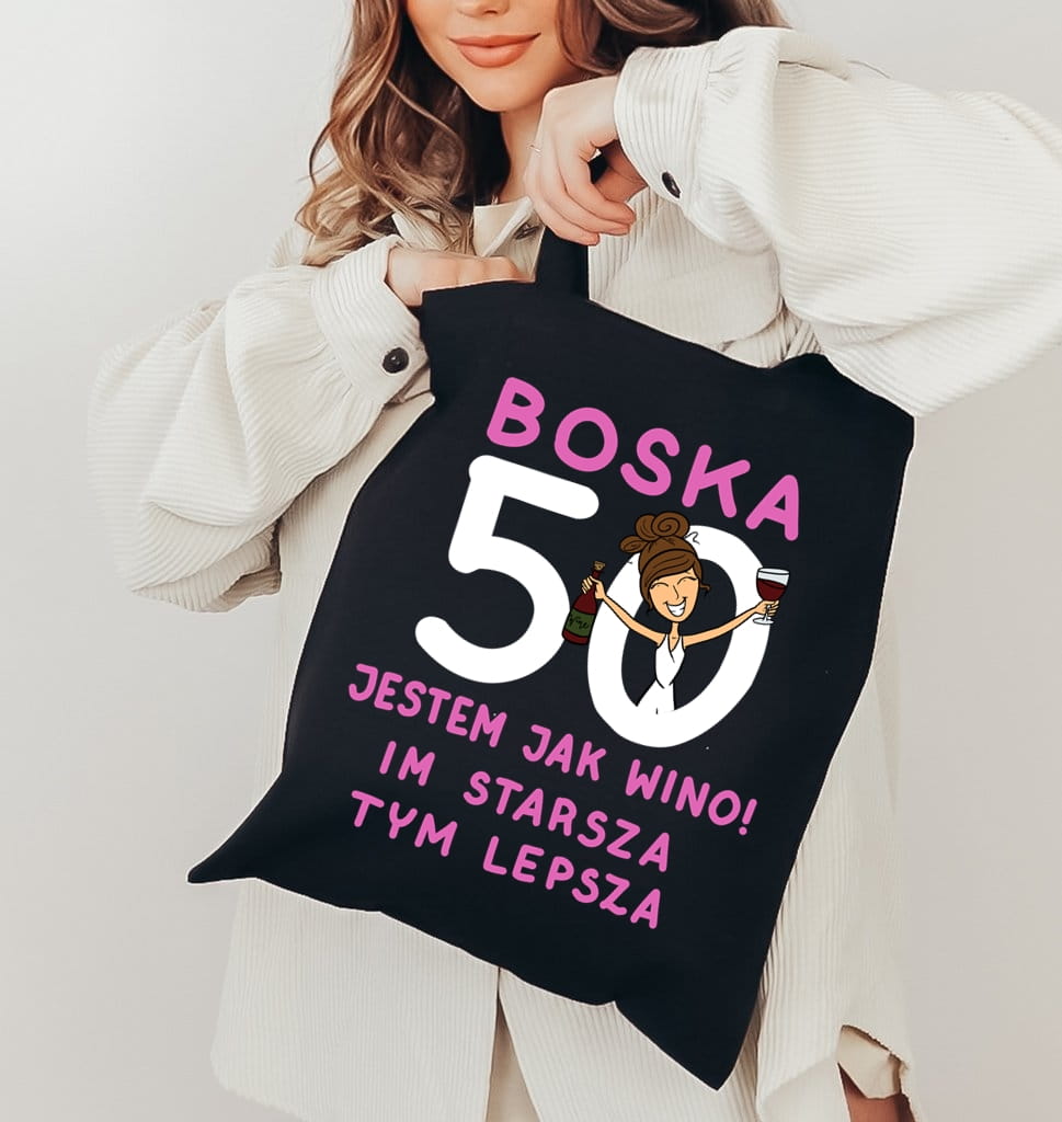 EKO TORBA NA 50 URODZINY NA PREZENT DLA BRUNETKI