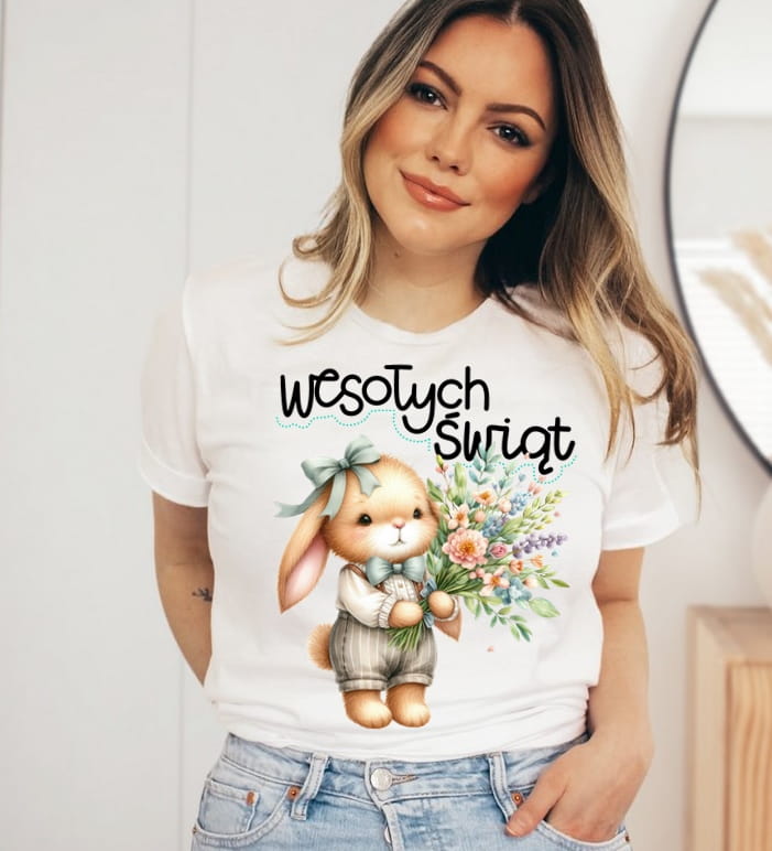 damska koszulka na wielkanoc WESOŁYCH ŚWIĄT