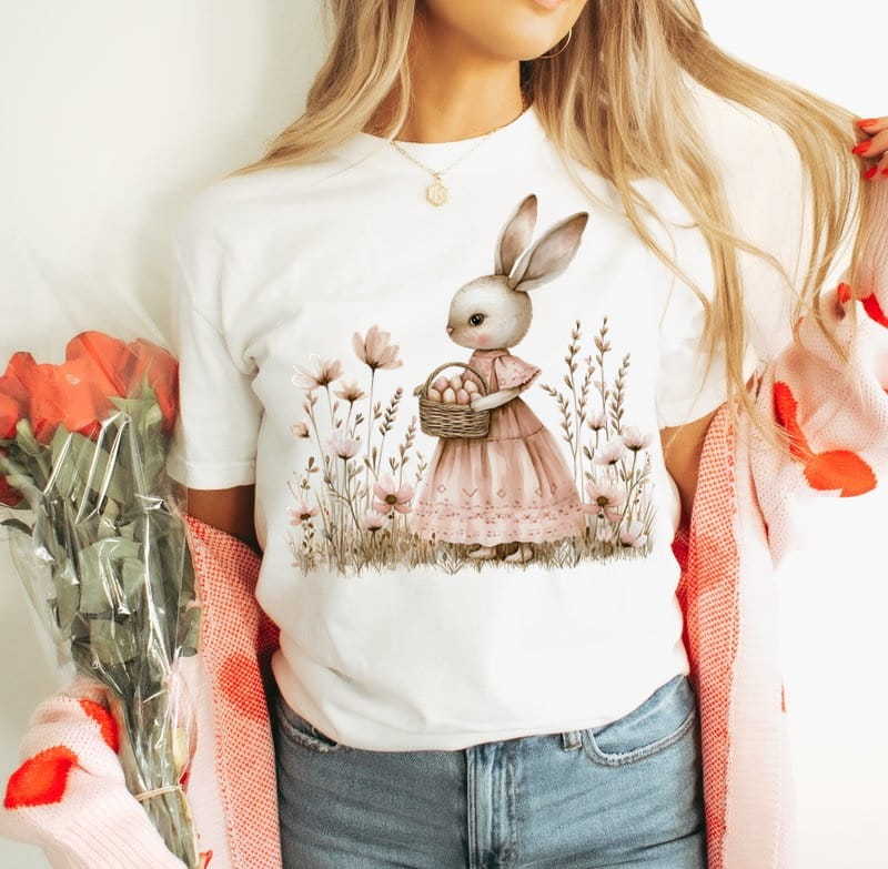 damska koszulka z zajączkiem na wielkanoc easter182