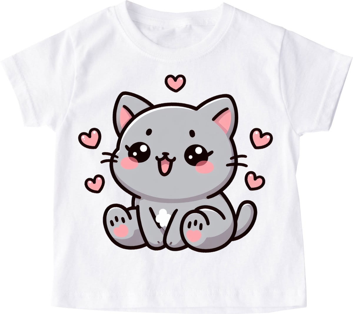 koszulka z kotem dla dziecka wzór kot50