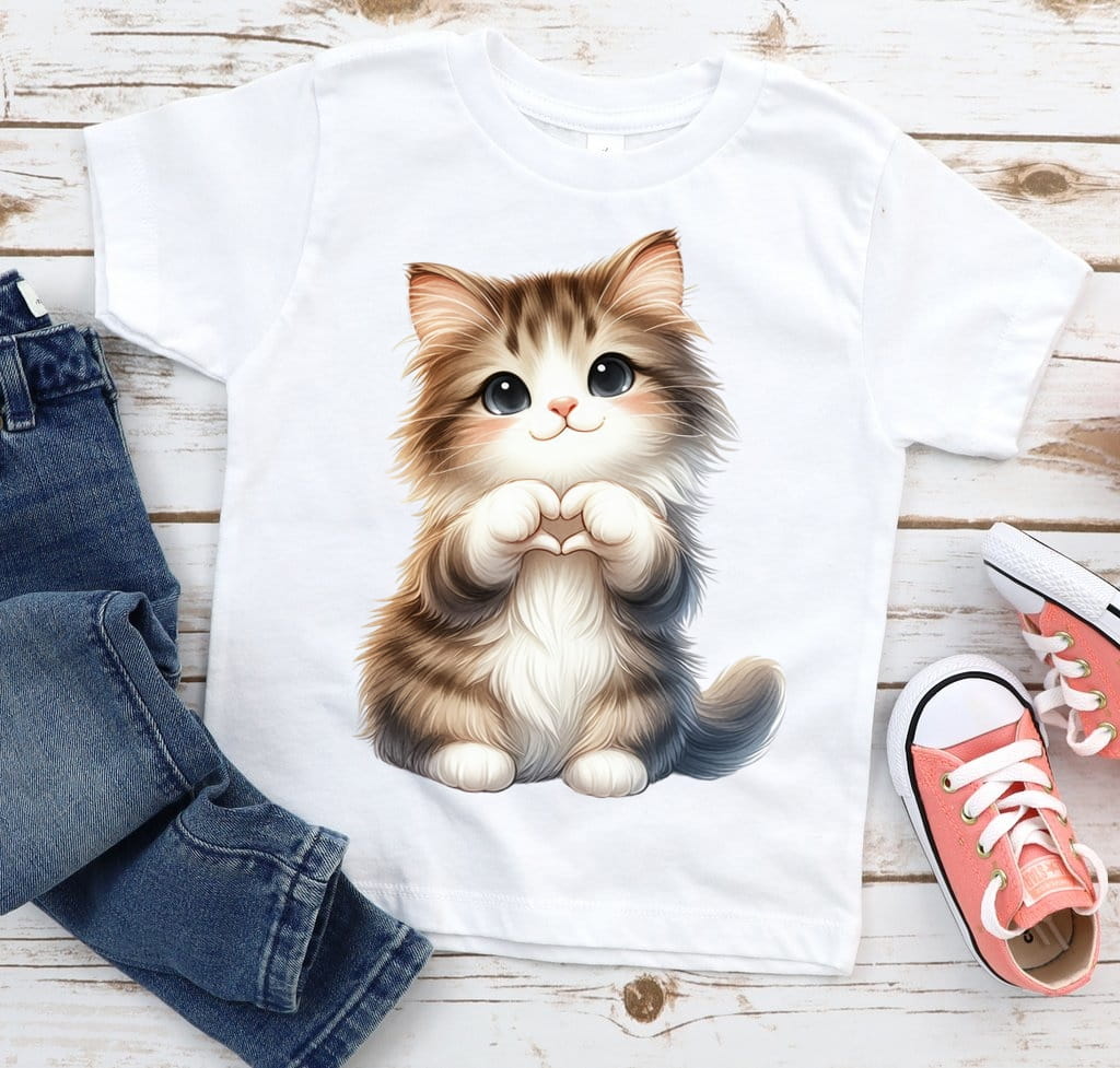 koszulka dla dziecka z kotem kot404