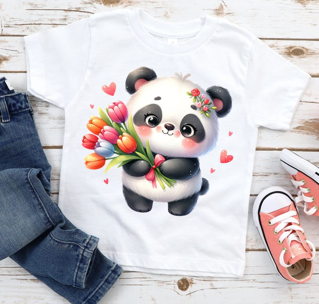 koszulka z pandą dla dziewczynki