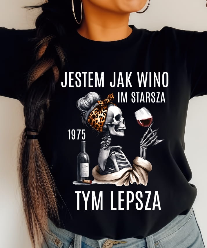 damska koszulka na 50 urodziny jestem jak wino im starsza tym lepsza 1974