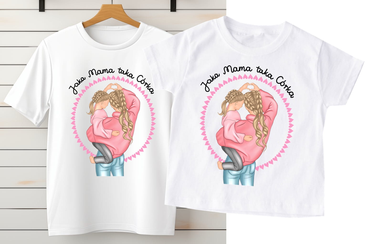 ZESTAW KOSZULEK DLA MAMY I CÓRKI JAKA MATKA TAKA CÓRKA BLONDYNKI