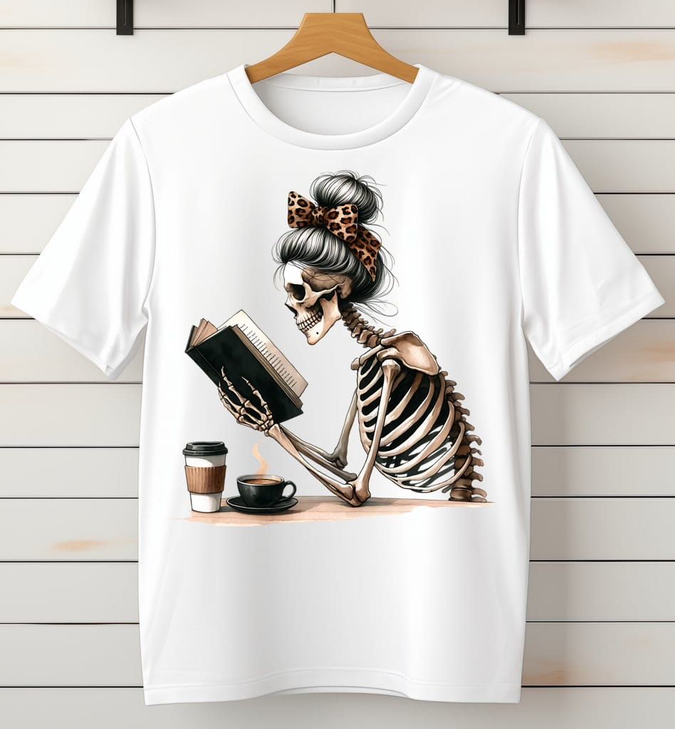 fajna damska koszulka skeleton3