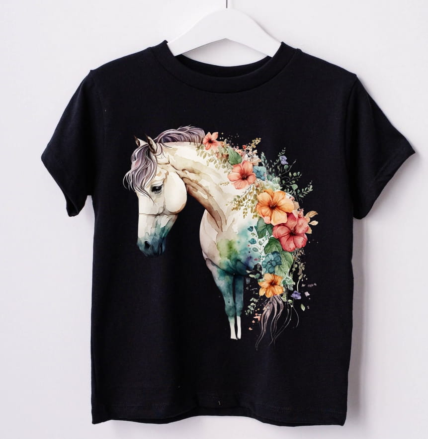 koszulka dla z koniem dla dziewczynki