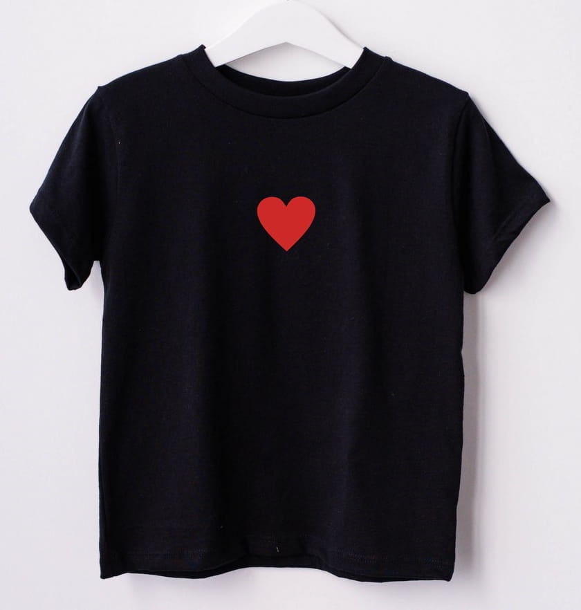 koszulka z sercem dla dziecka