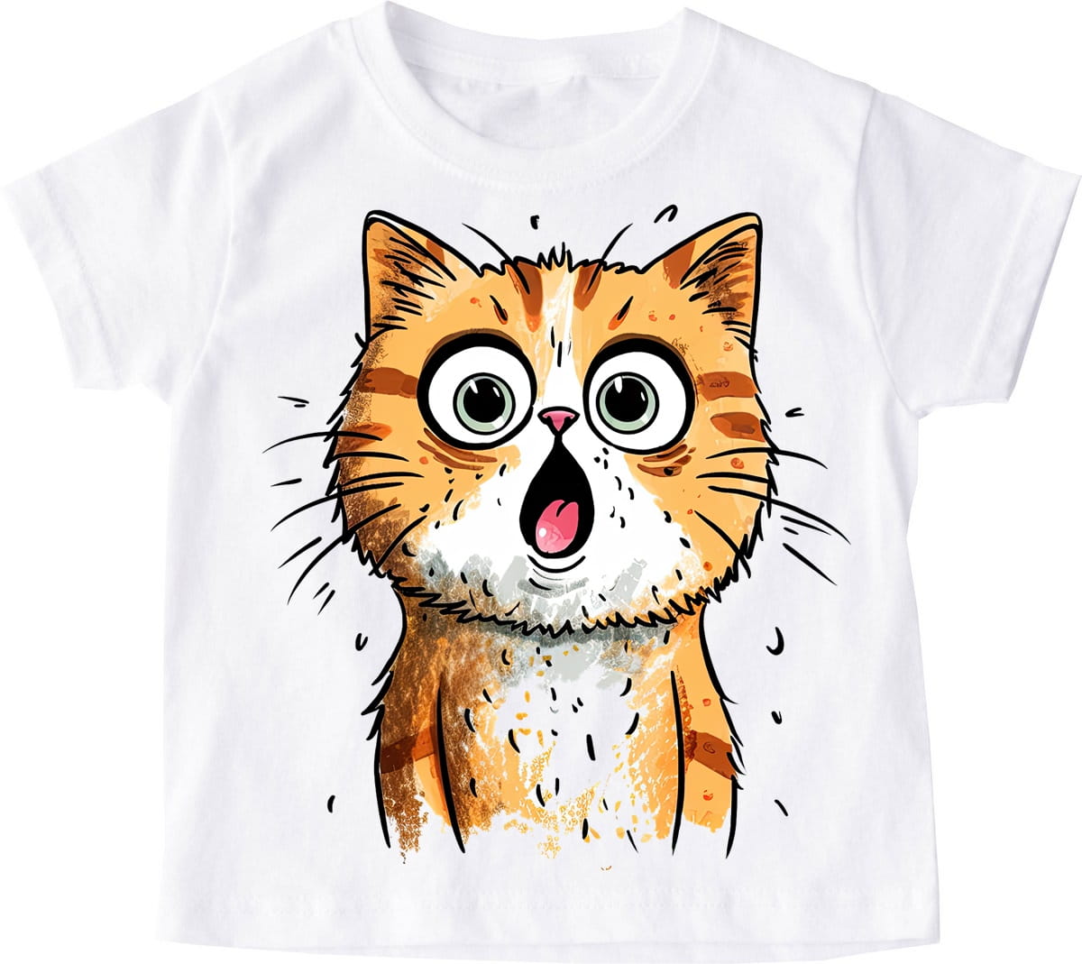 Dziecięca koszulka zdziwiony kot3