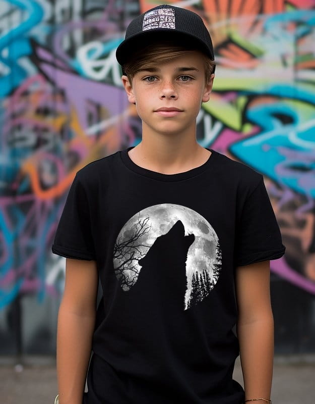 koszulka dla chłopca z wilkiem