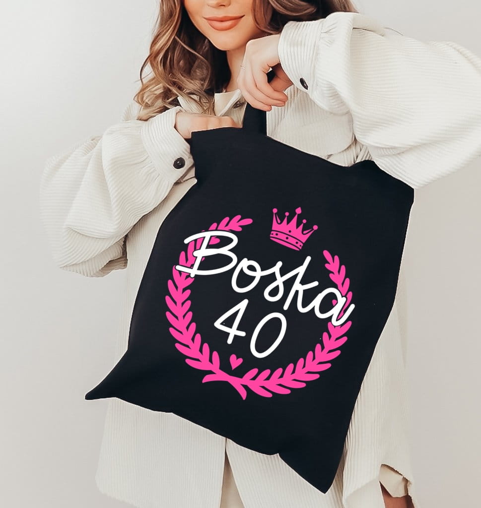 Czarna torba na 40 urodziny - idealna na prezent na 40 -stkę