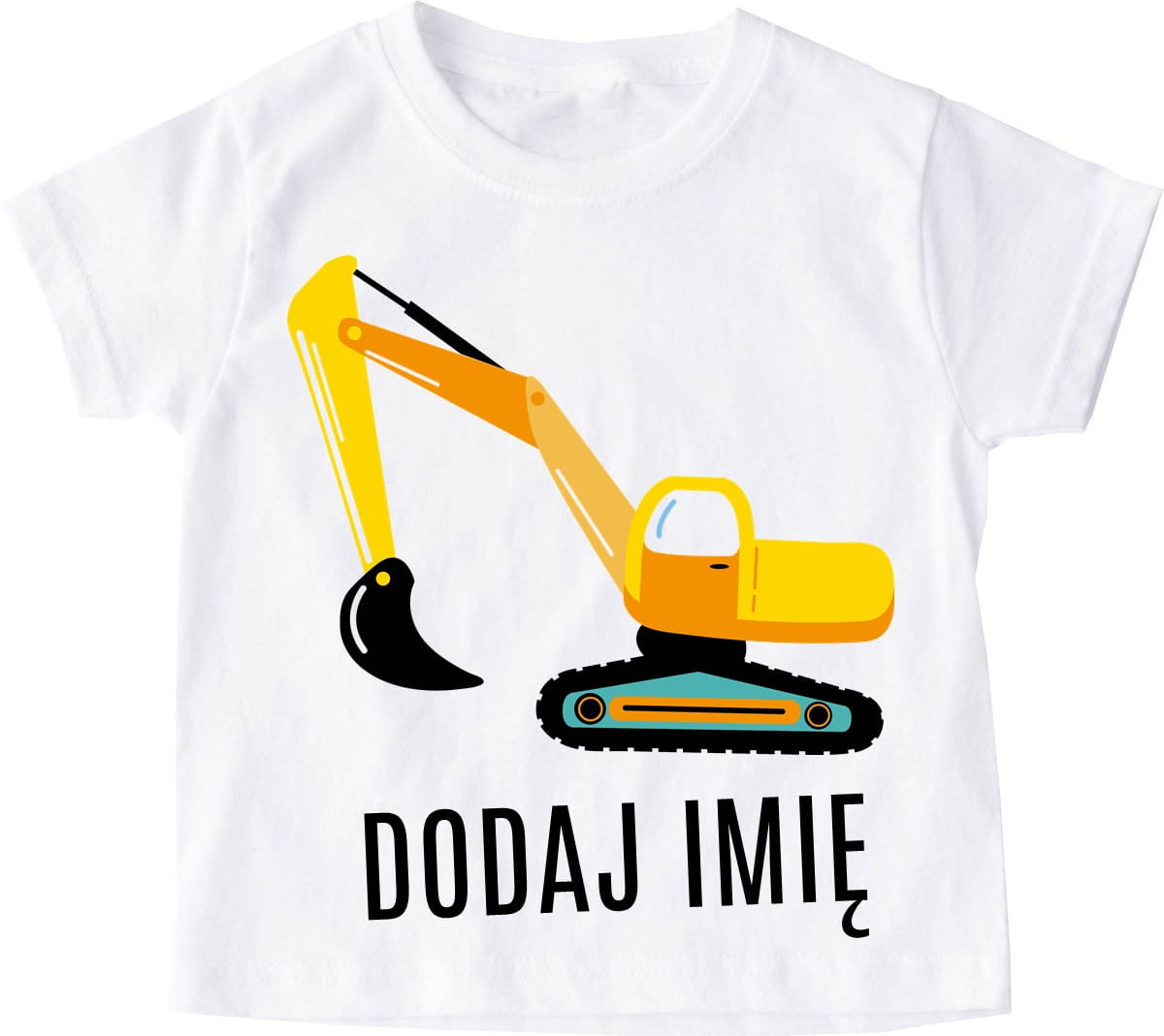 Koszulka z koparką dla chłopczyka - dodaj imię