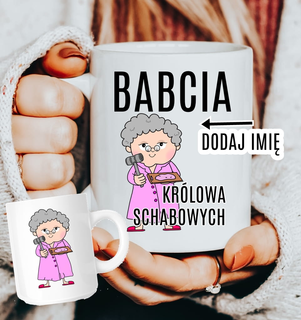 Kubek dla babci z imieniem - królowa schabowych
