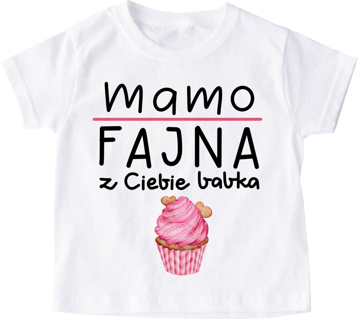 dziecięca koszulka MAMO FAJNA Z CIEBIE BABKA
