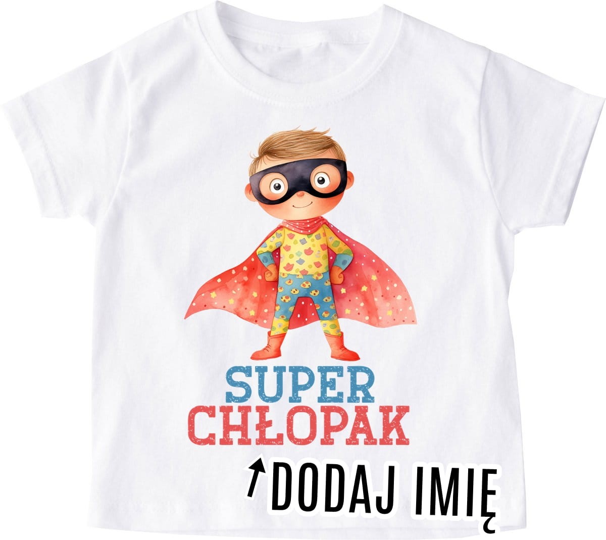 Koszulka SUPER CHŁOPAK dla chłopczyka z imieniem