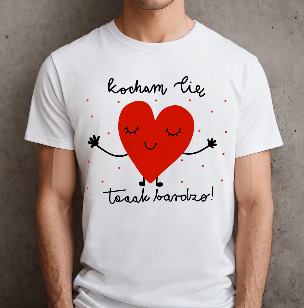Koszulka dla chłopaka na walentynki - KOCIAM CIĘ TAK BARDZO