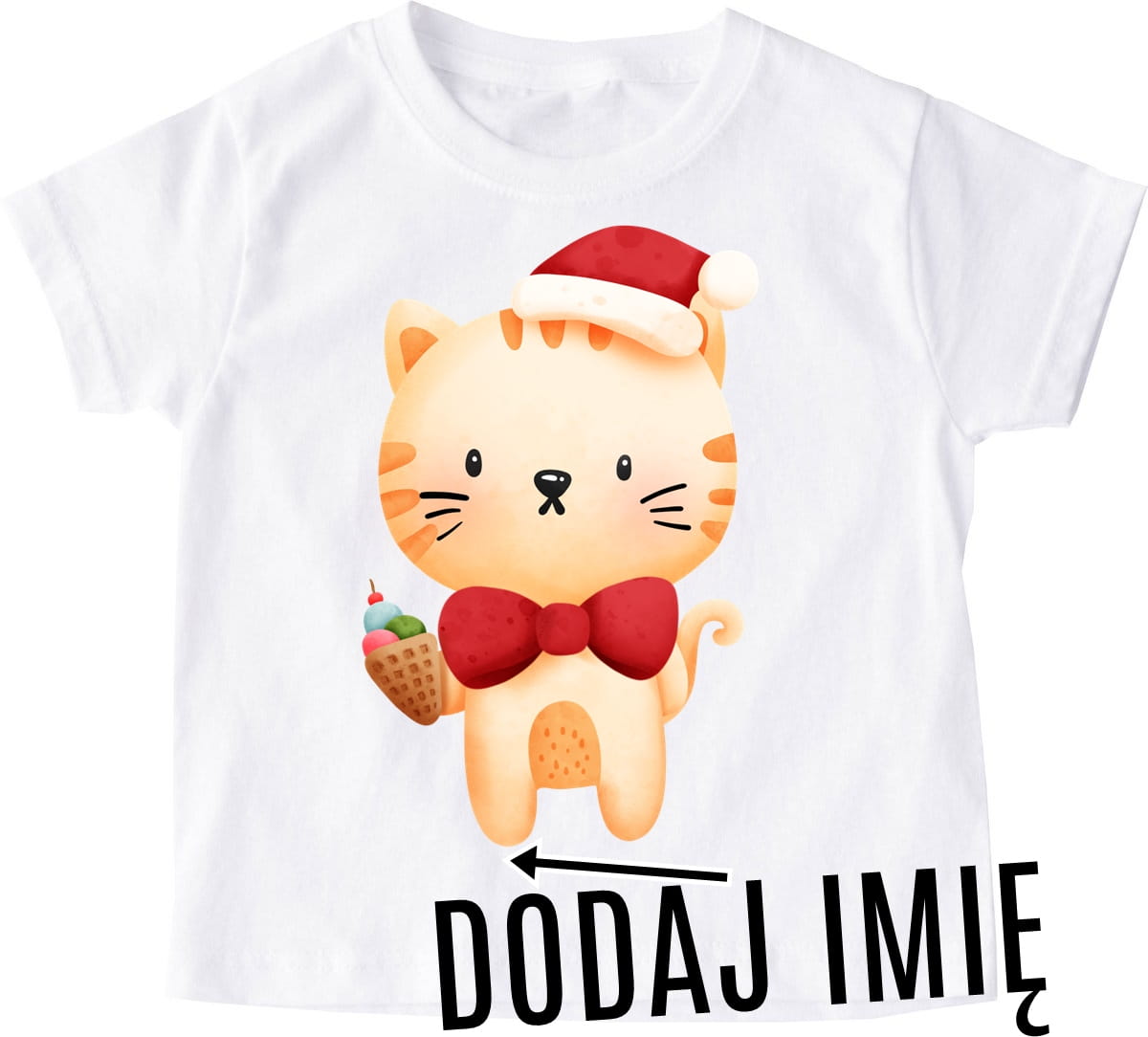 Koszulka z imieniem na mikołajki dla dziecka zwierzątko100