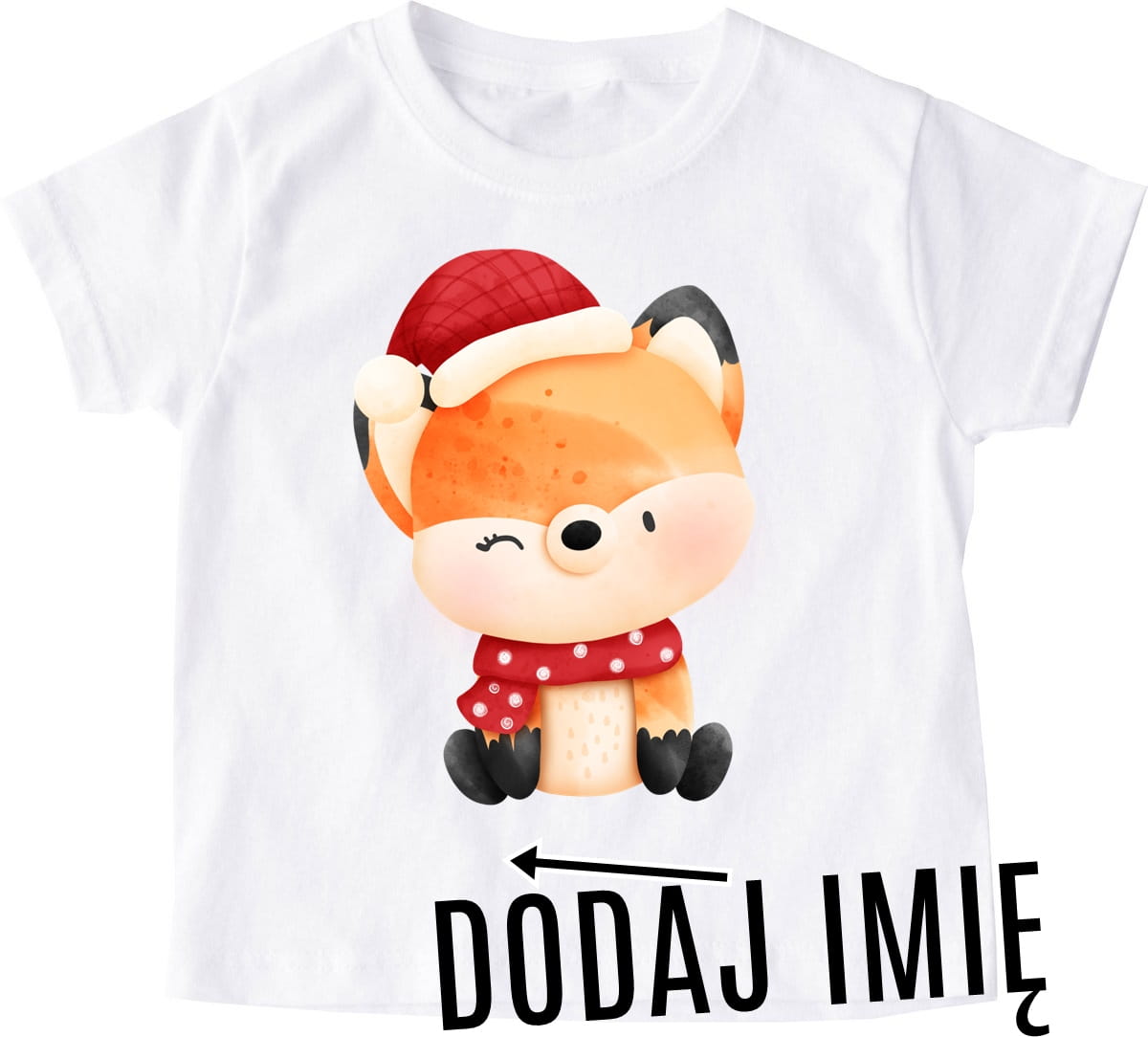 Koszulka z imieniem na mikołajki dla dziecka zwierzątko104