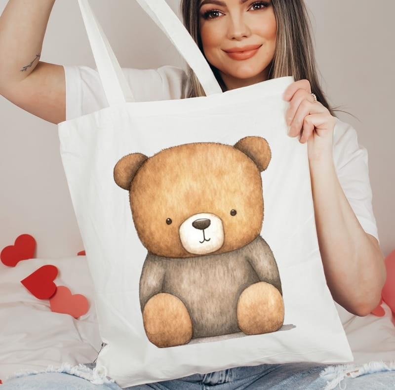 Torba na zakupy shopper z nadrukiem zwierzątko10