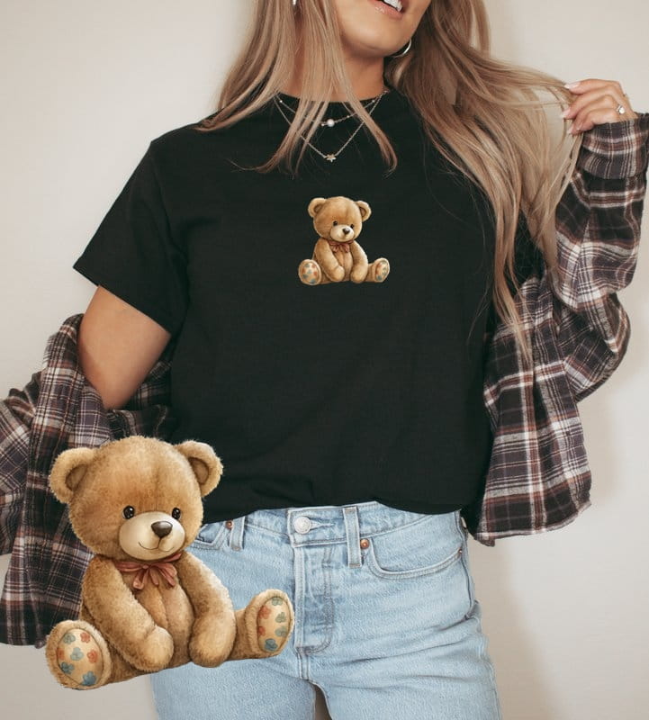 Damska koszulka z misiem OVERSIZE teddy7