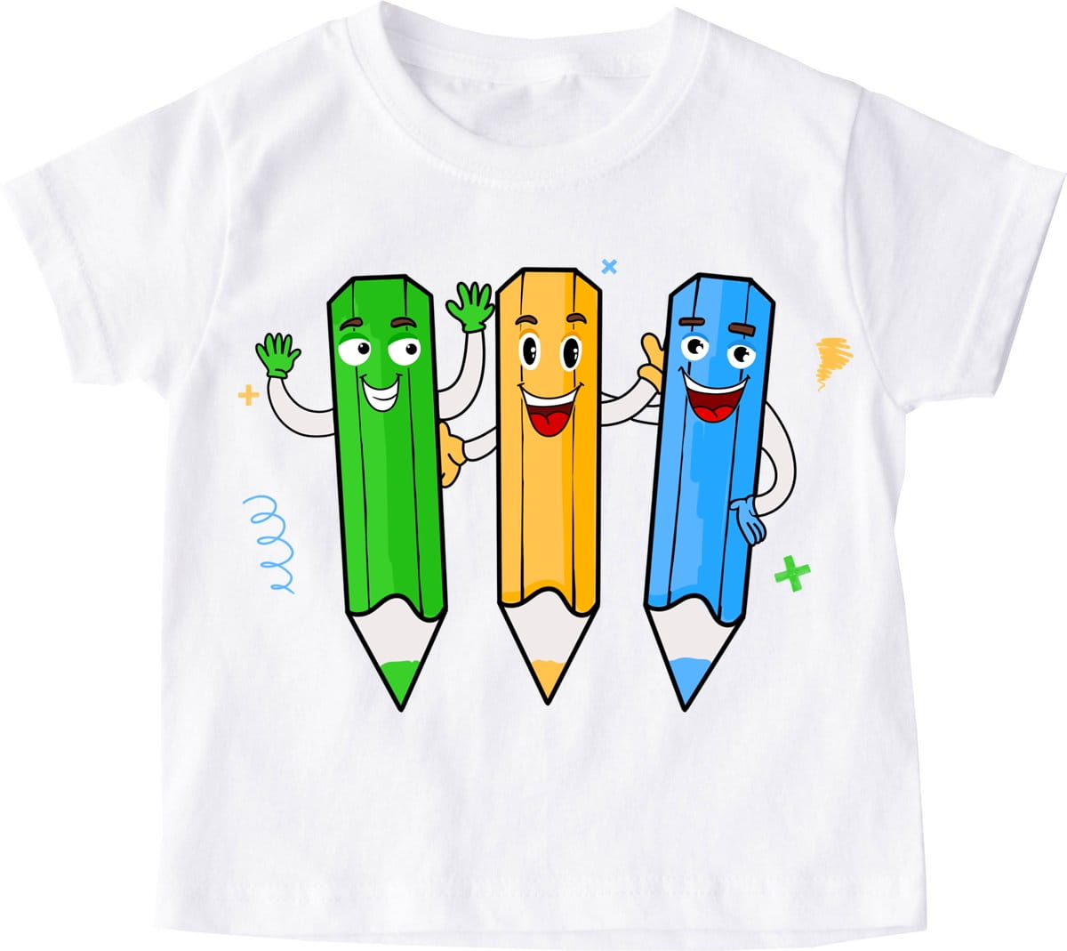 Koszulka z kredkami na dzień kredki