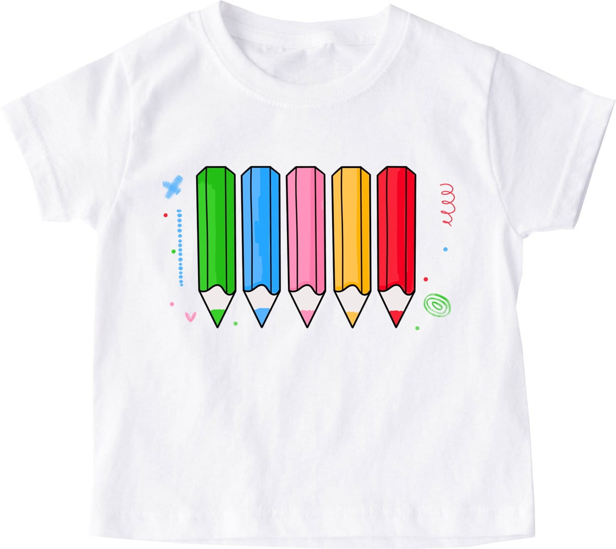 Koszulka z kredkami na dzień kredki