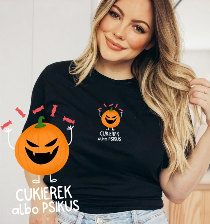 CZARNA koszulka na halloween