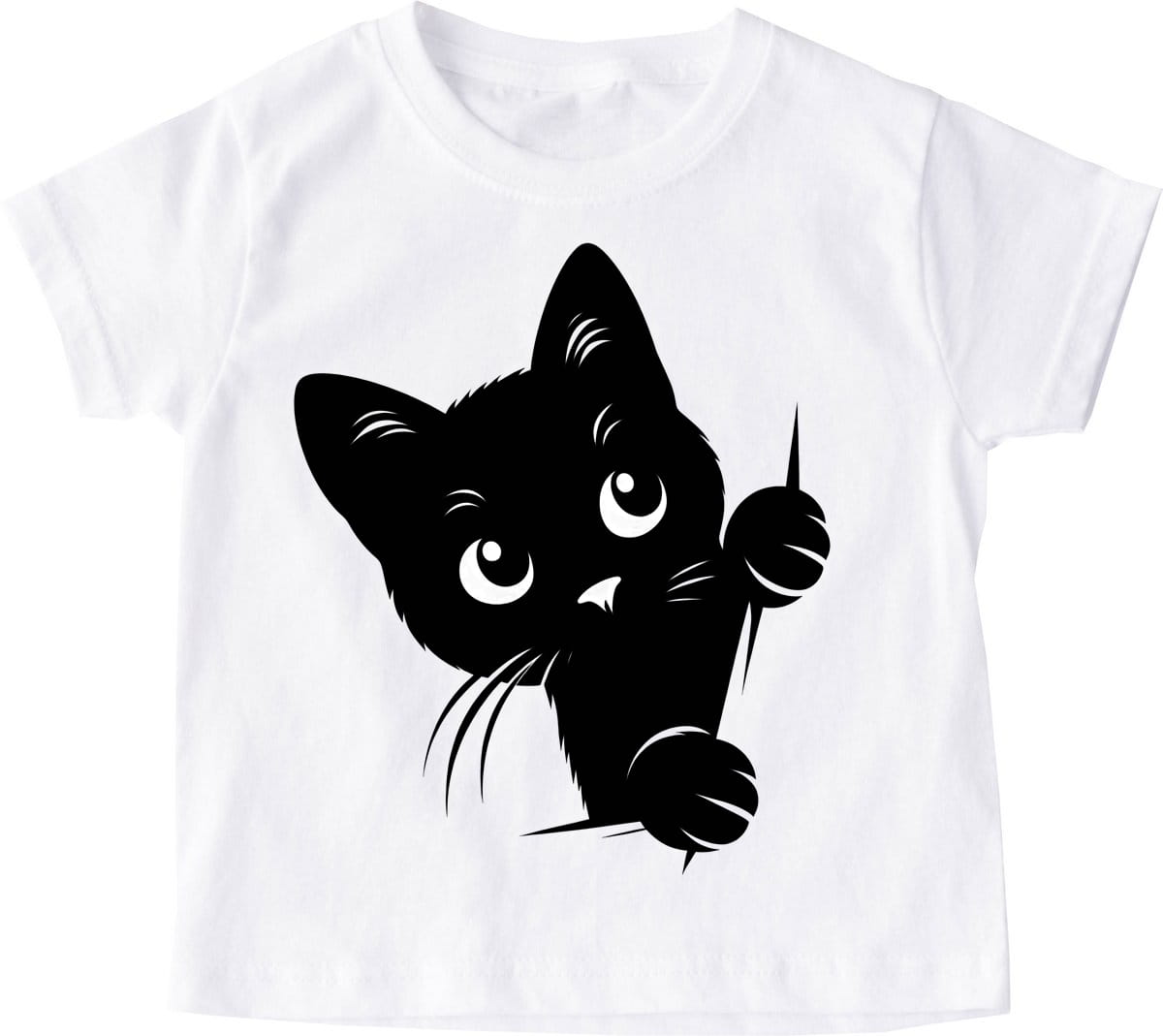 koszulka z kotem dla dziecka kot czarny 3