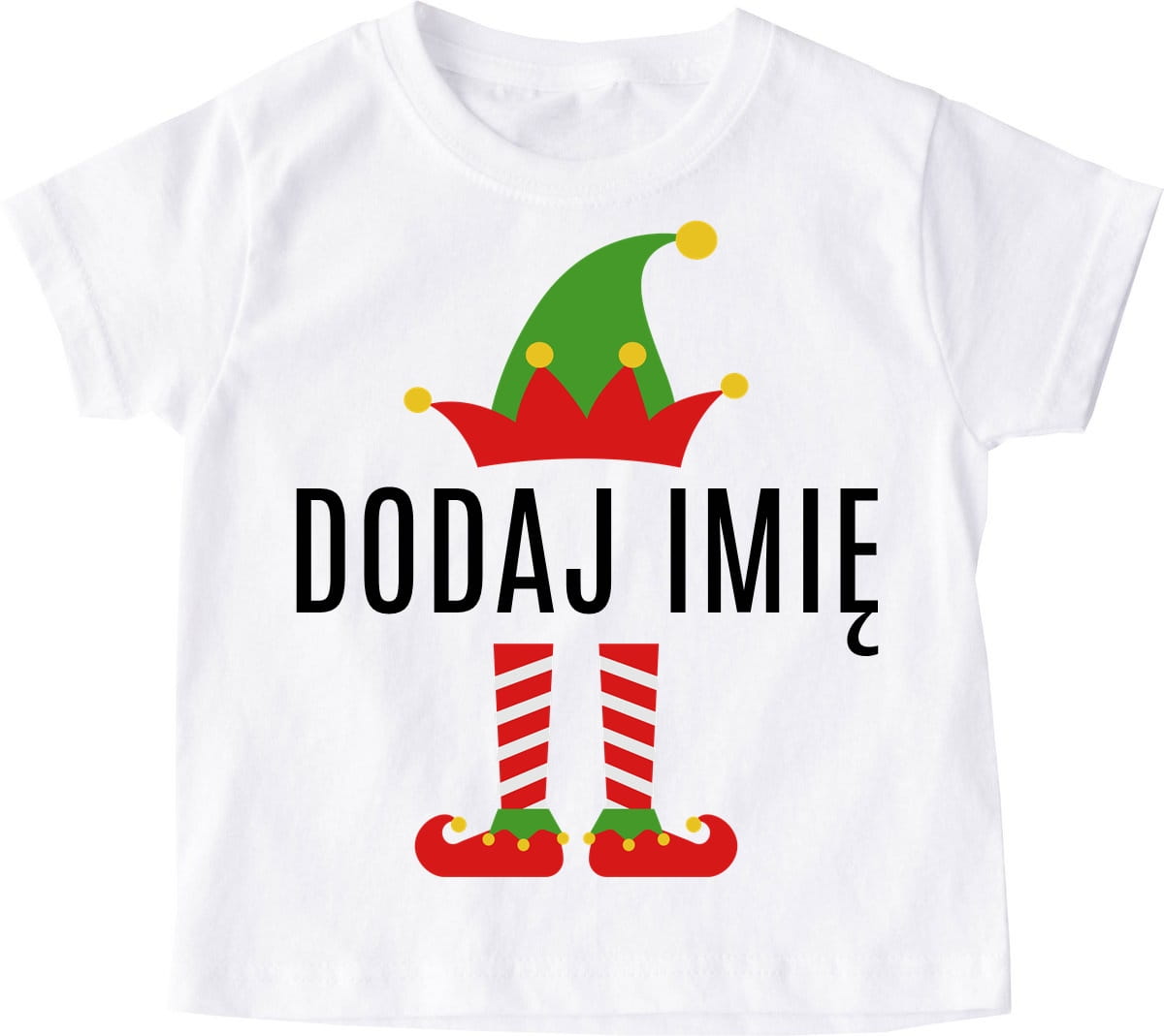 Koszulka mikołajkowa z elfem - dodaj imię