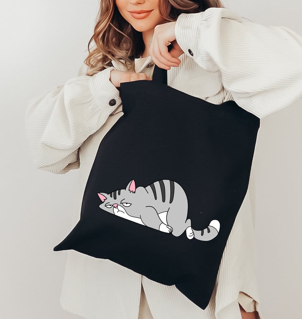 Fajna torba bawełniana z kotem