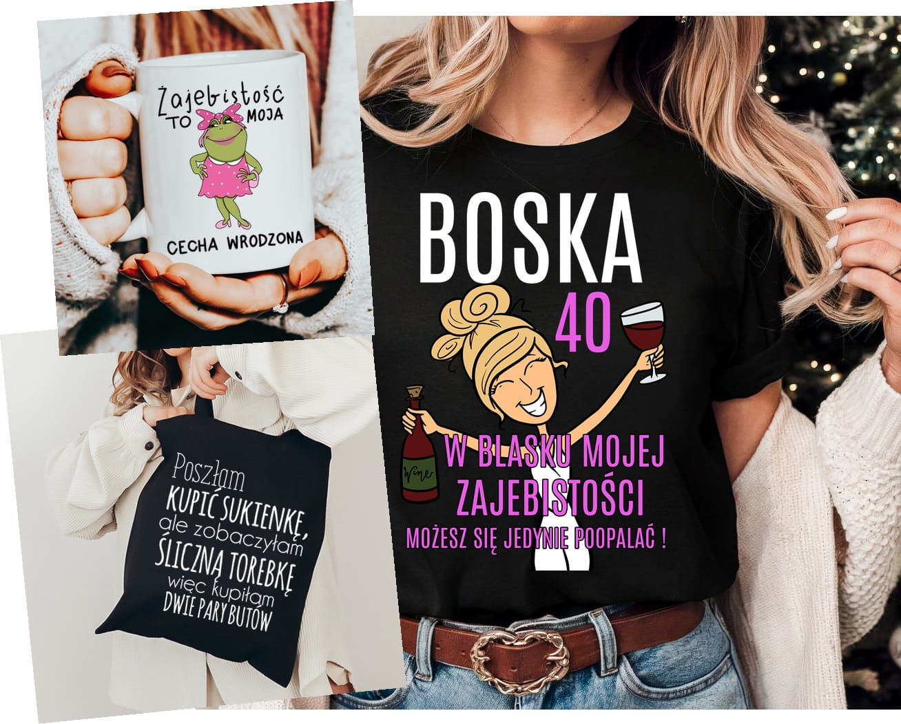 Zestaw prezentowy na 40 urodziny dla kobiety - z blondynką