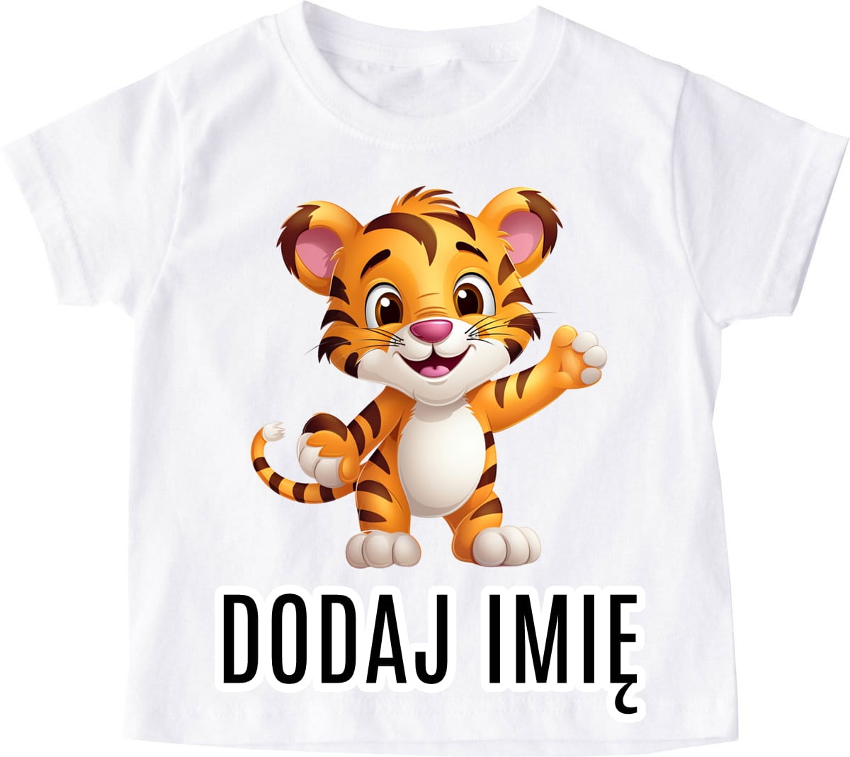 dziecięca koszulka z tygryskiem - oraz imieniem dziecka - wzór tygrys11