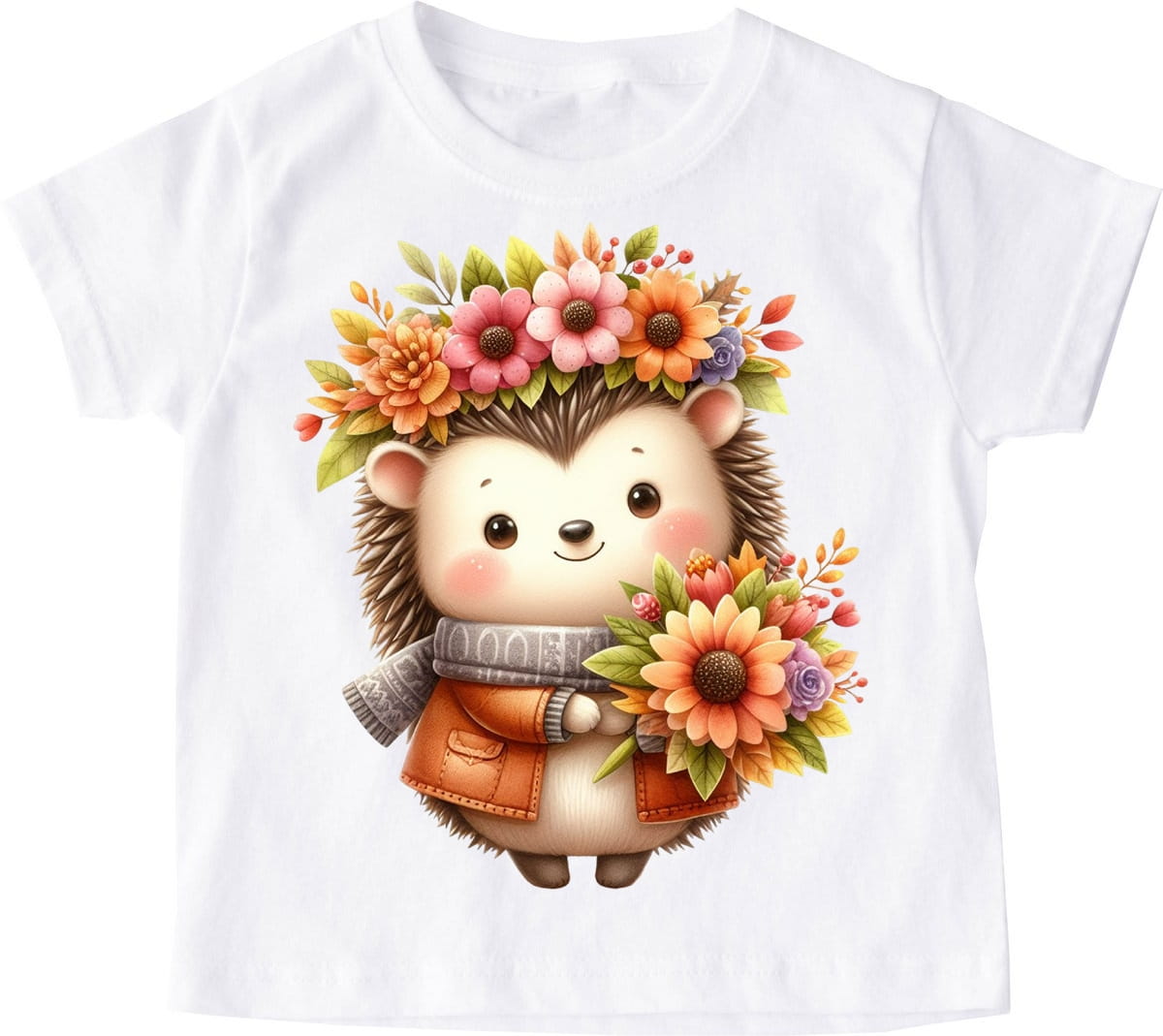 Koszulka z jeżem dla dziewczynki - wzór jeż75