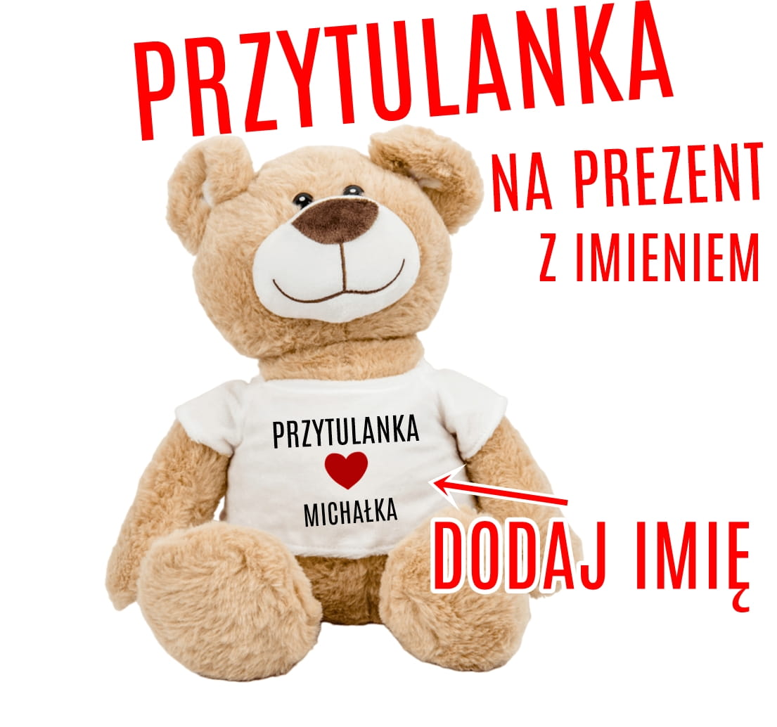 PRZYTULANKA z imieniem na prezent - MIŚ