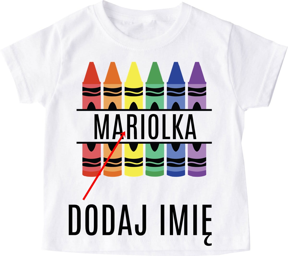 KOSZULKA DZIEŃ KREDKI Z IMIENIEM