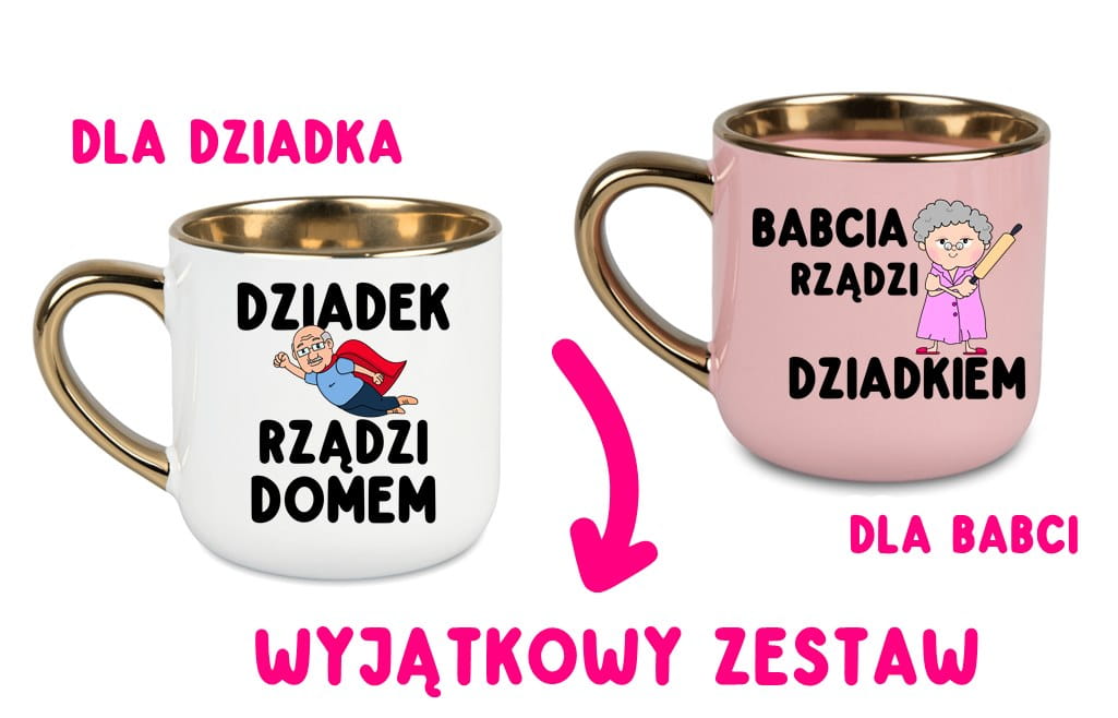 Zestaw kubków dla Babci i Dziadka