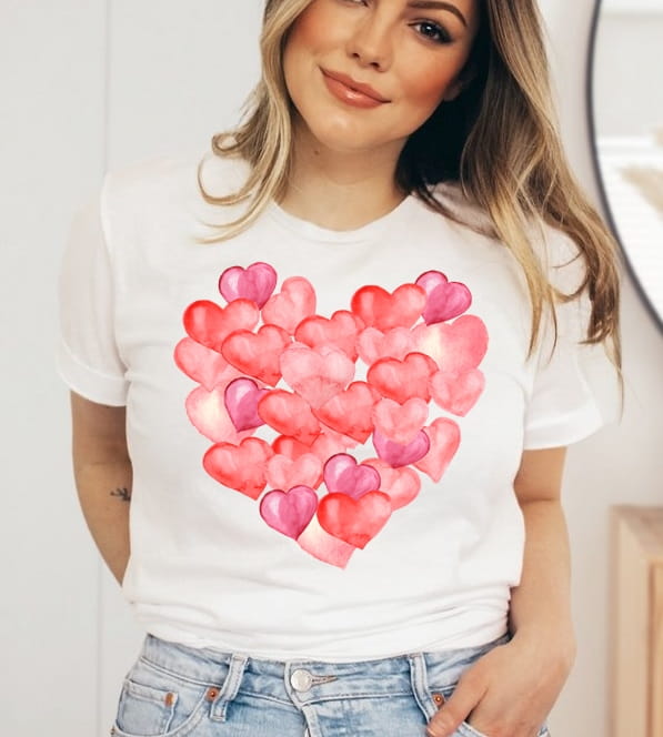 Koszulka damska z sercem