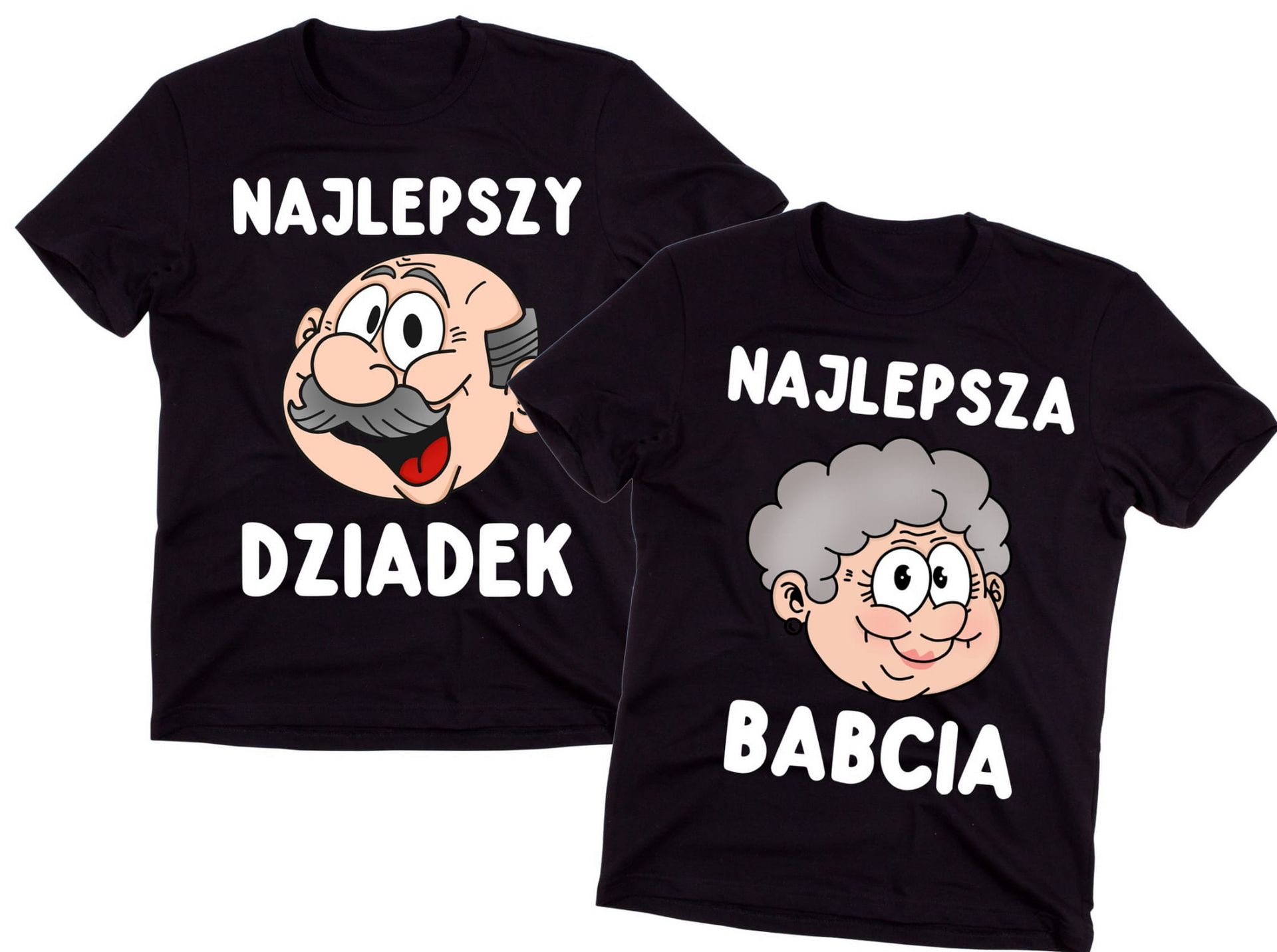 ZESTAW KOSZULEK DLA BABCI I DZIADKA - NAJLEPSZY DZIADEK NAJLEPSZA BABCIA