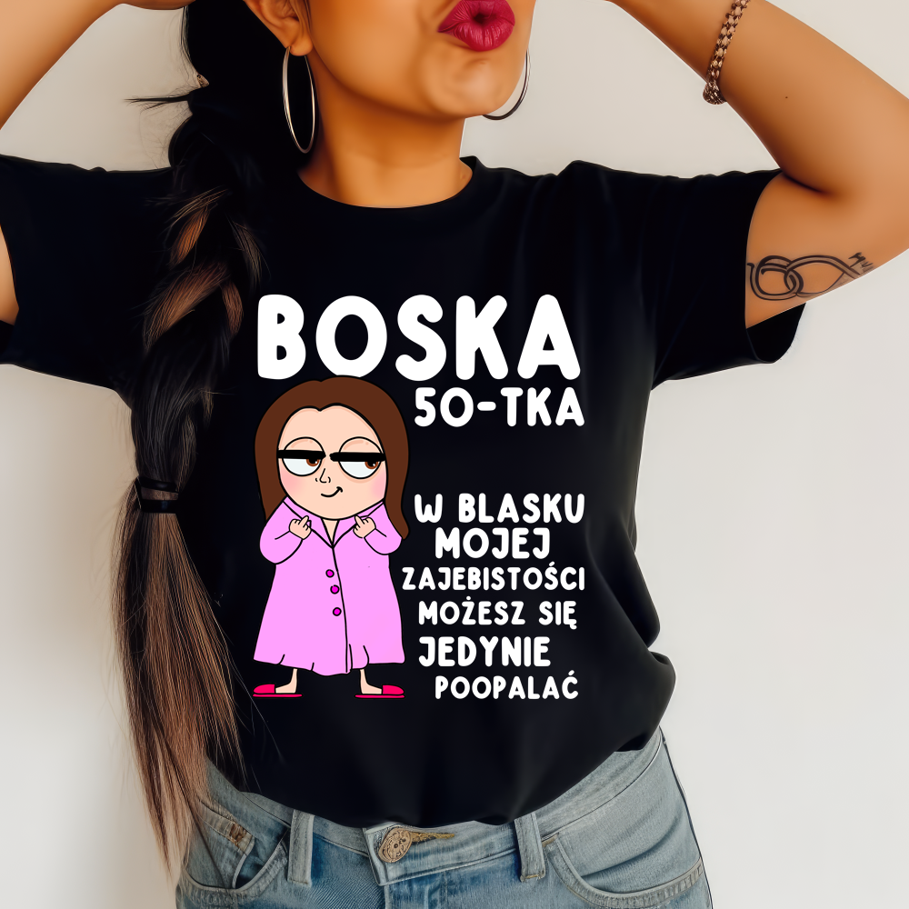 koszulka na 50 urodziny dla koleżanki boska 50 DLA BRUNETKI NA PREZENT