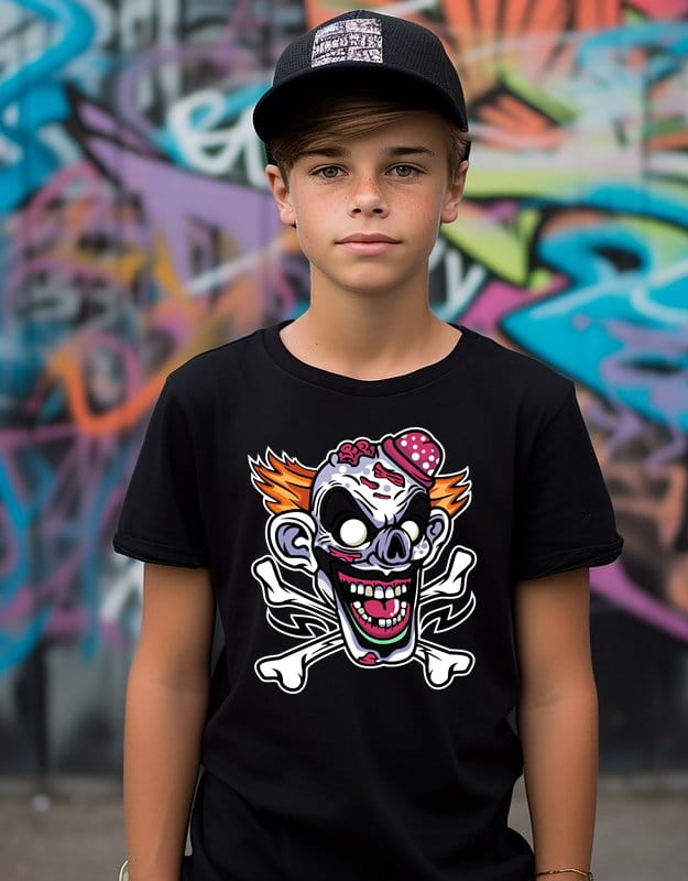 koszulka dla chłopca z claunem