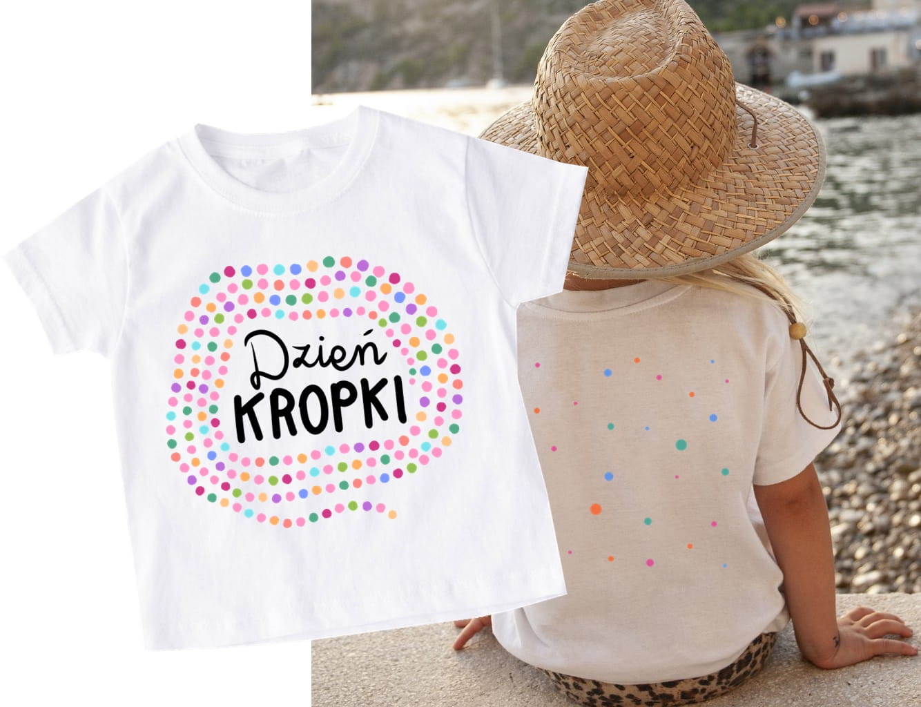 Koszulka dzień kropki - NADRUK PRZÓD I TYŁ