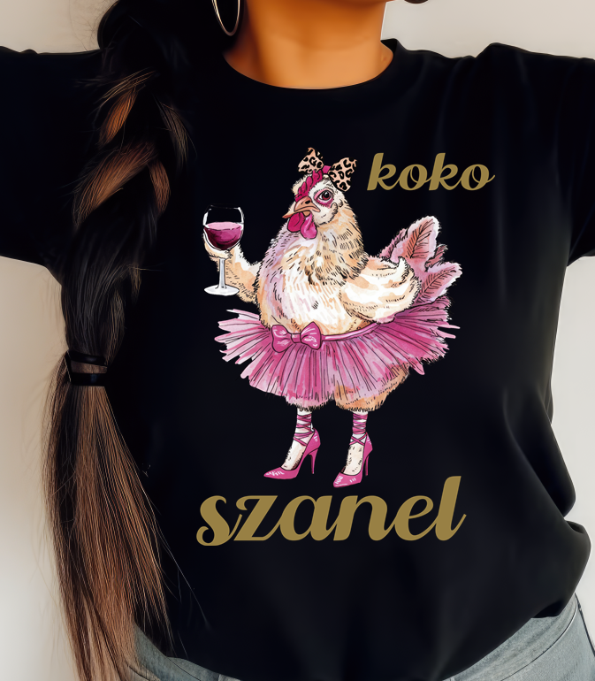Koszulka damska z kura KOKO - idealna na Wielkanoc