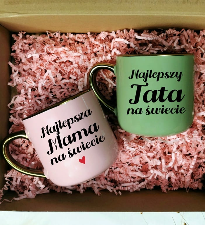 Zestaw prezentowy dla Mamy i Taty - KUBKI DLA MAMY I TATY - NAJLEPSZA MAMA I NAJLEPSZY TATA NA ŚWIECIE