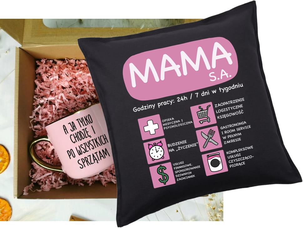 Zestaw prezentowy dla mamy - Kubek oraz Poduszka