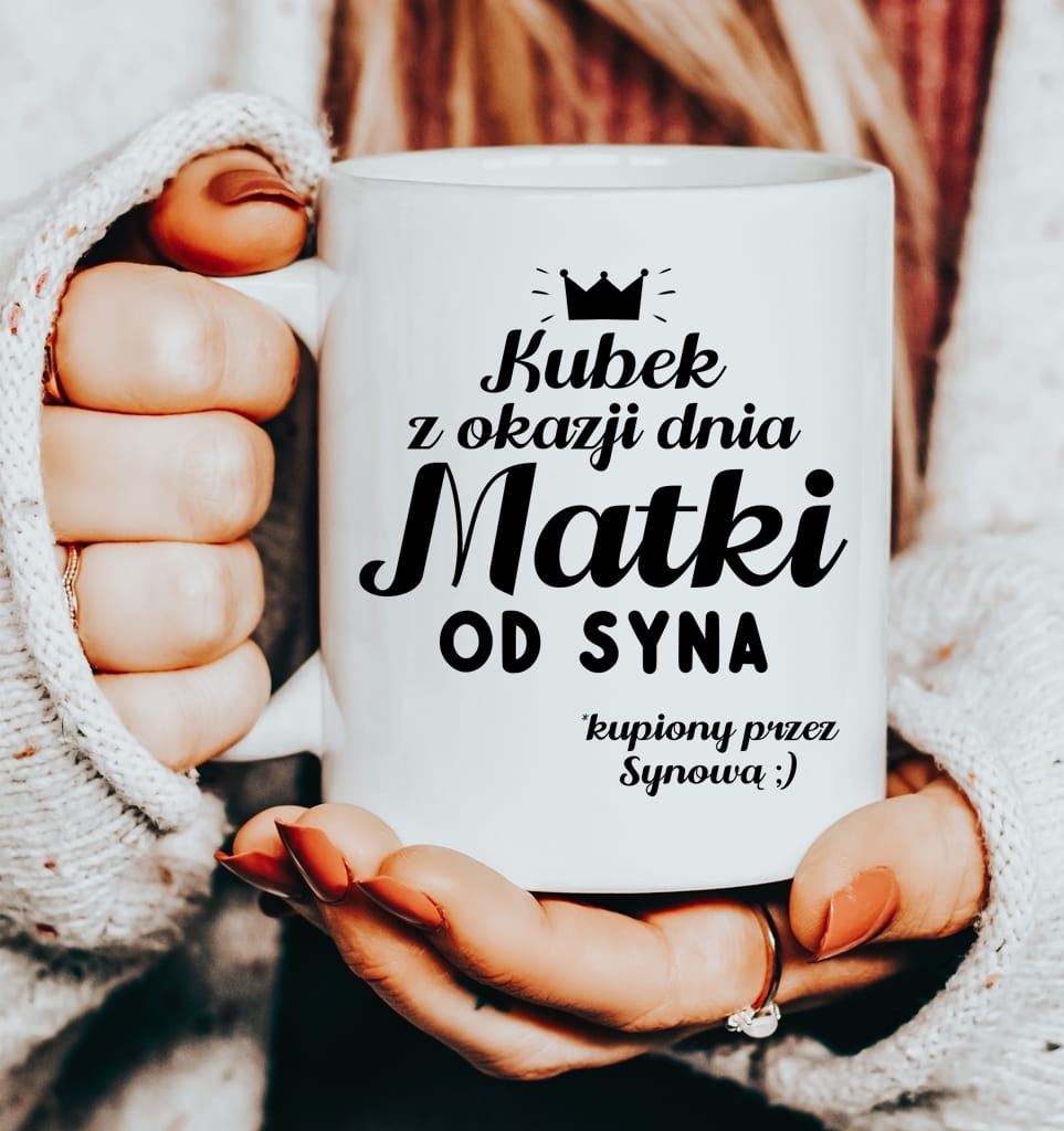 Śmieszny kubek na Dzień Matki od syna