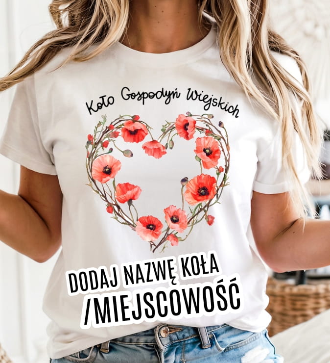 koszulki dla koła gospodyń wiejskich z makami - wzór maki20