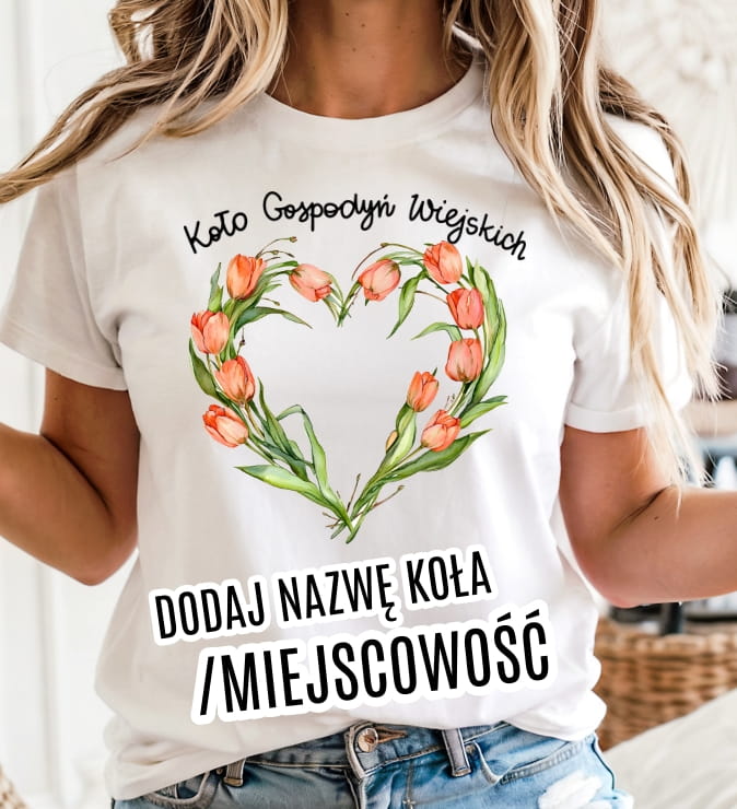 koszulki dla koła gospodyń wiejskich - wzór KWIATY50