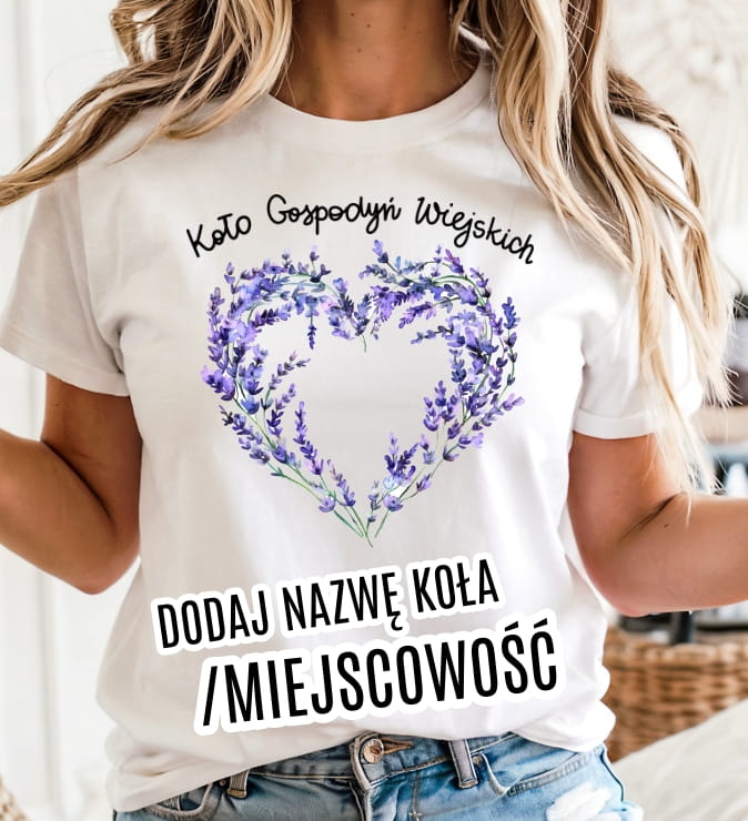 koszulki dla koła gospodyń wiejskich z wrzosami - wzór wrzosy