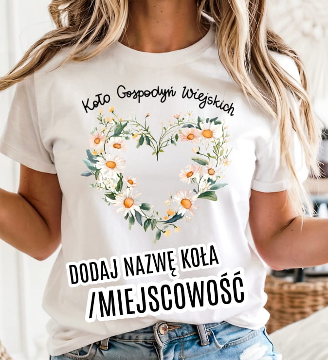 koszulki dla koła gospodyń wiejskich - wzór kwiaty52