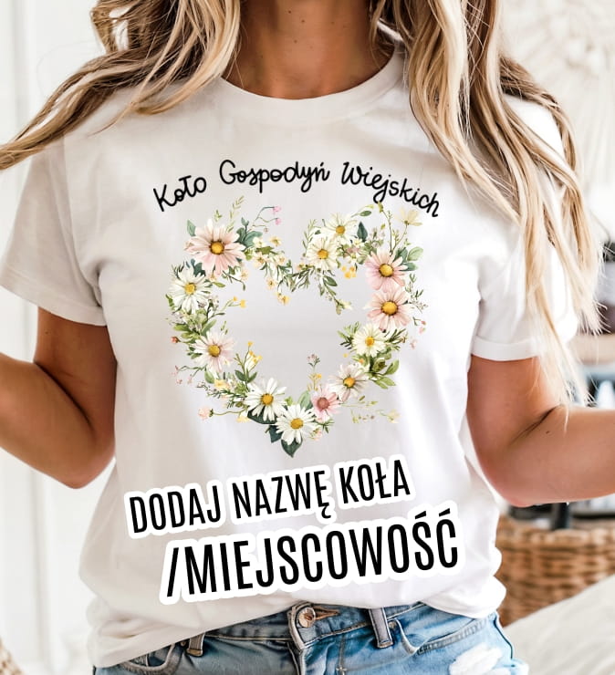 koszulki dla koła gospodyń wiejskich - wzór kwiaty53